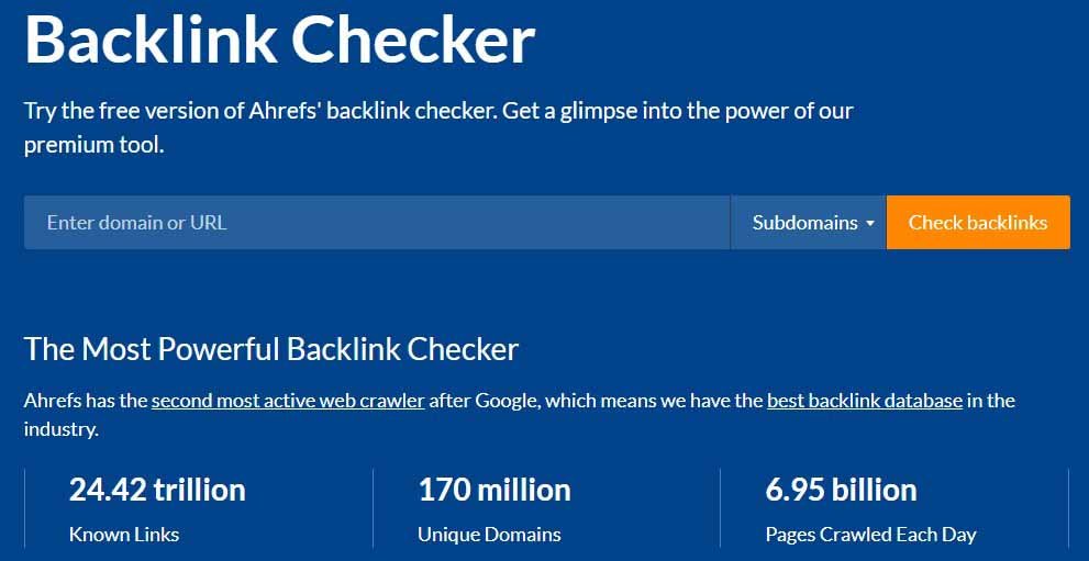 Ahrefs’ Backlink Checker SEO Tool